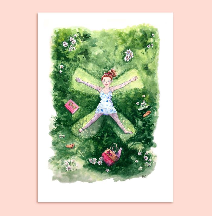 Illustration Ange de printemps • La cabane de papier ©Séverine Pointis