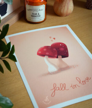 Affiche d'automne Fall in love