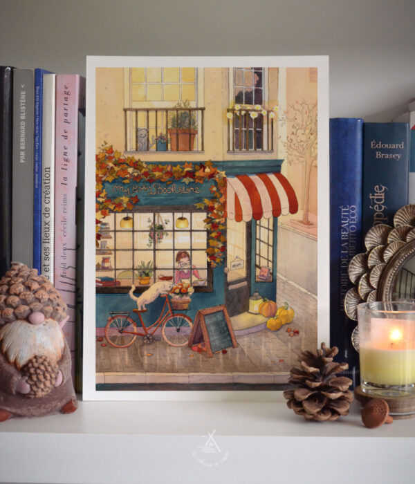 Affiche illustrée Librairie d'automne – Image 3