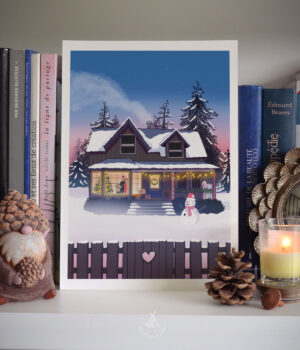 affiche maison d'hiver