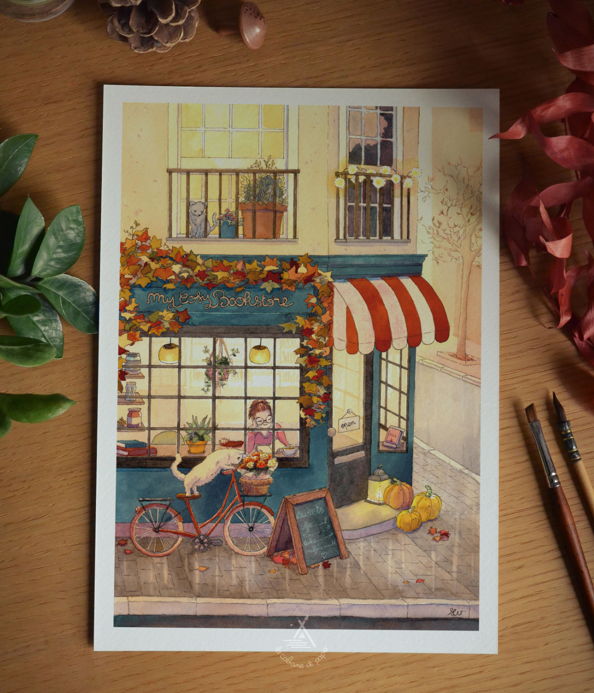 affiche librairie automne