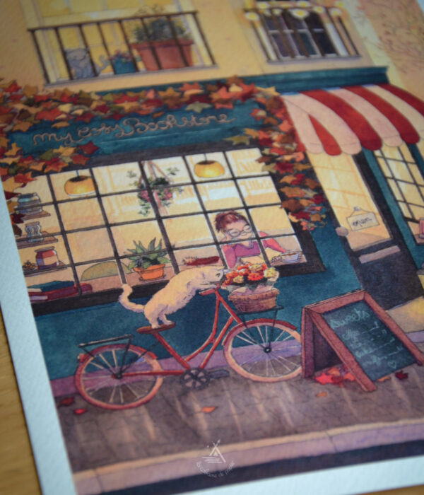 Affiche illustrée Librairie d'automne – Image 2