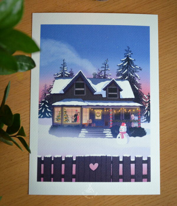 Affiche illustrée Maison d'hiver – Image 2