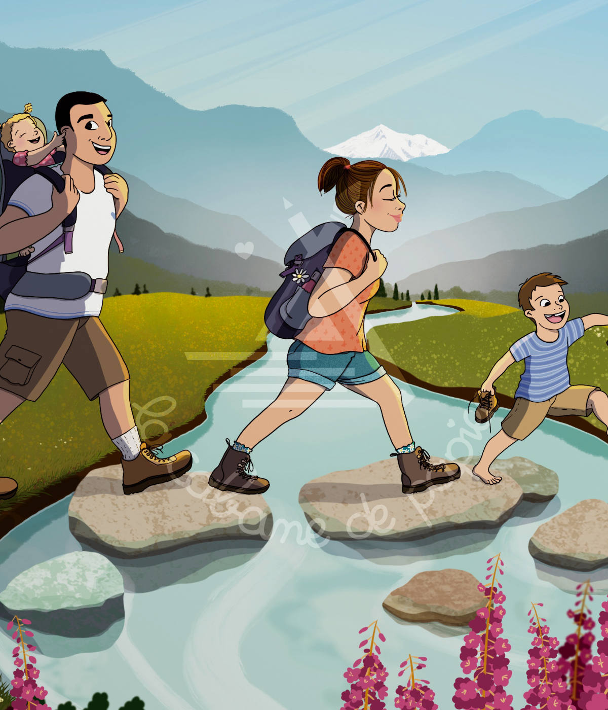 détail illustration la montagne