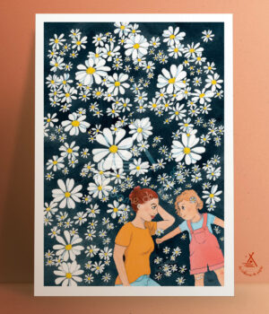 illustration fleurs fête des mères