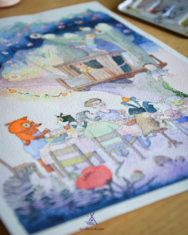 Ma dernière illustration à l’aquarelle pour un faire-part de naissance 🖌️

(👉Fais défiler pour voir les détails et l’illustration complète)

J’ai tellement adoré la dessiner ! La nature, les animaux, une petite scène chaleureuse avec plein de détails, une palette de couleurs toute douce…

👀 Si tu veux connaître son histoire, regarde mon dernier reel 

#illustration #aquarelle #illustratrice #fairepartnaissanceillustre #fairepartnaissance #dessinencre #illustrationpoetique
